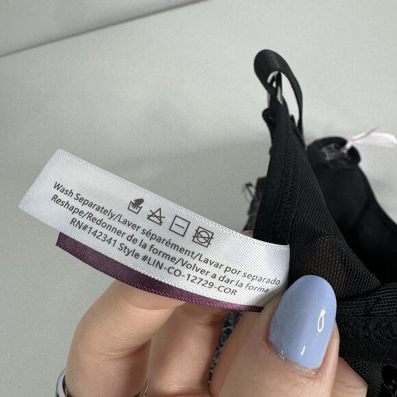 Adore Me Alex Corset Top Womens 1X Black Spiderweb Halloween Bustier Whimsigoth - Picture 16 of 16